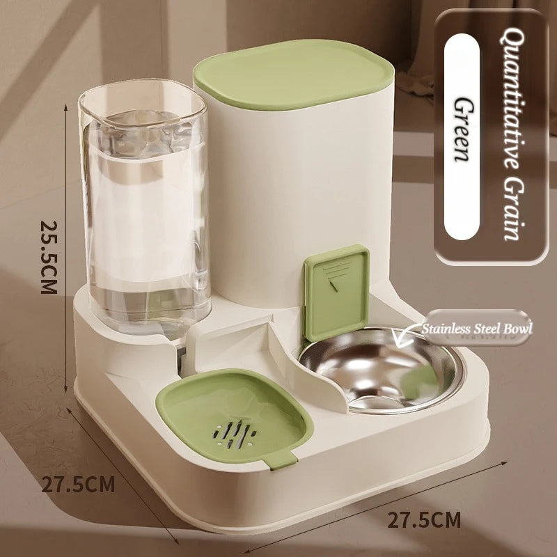 Large-Capacity Pet Food Container with Water Dispenser