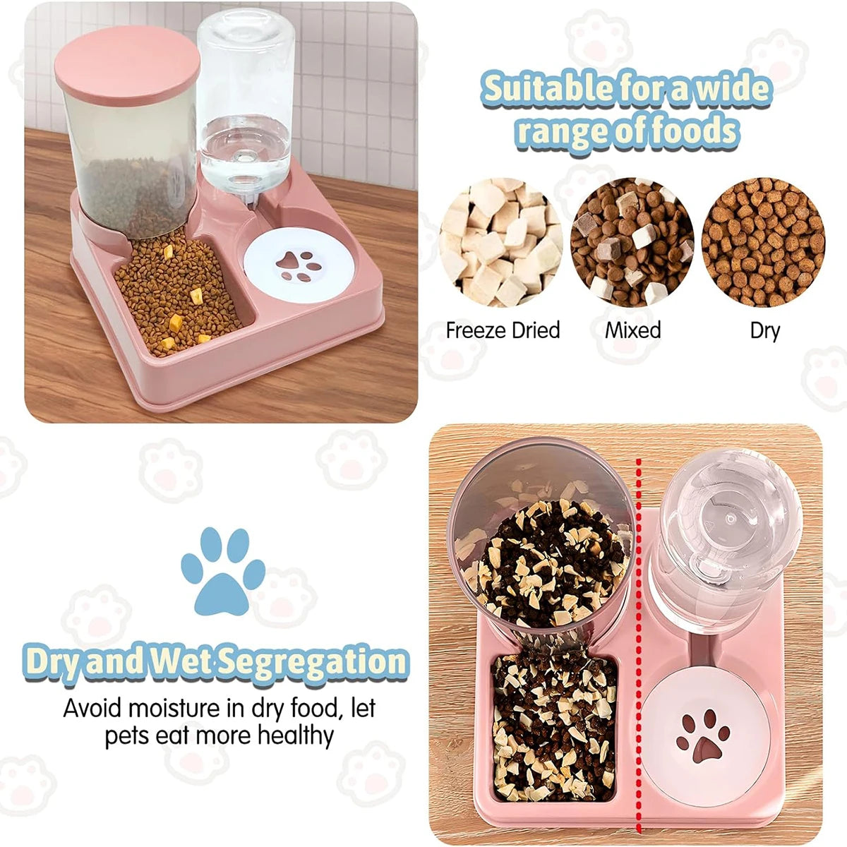 2-in-1 Automatic Pet Feeder & Water Dispenser