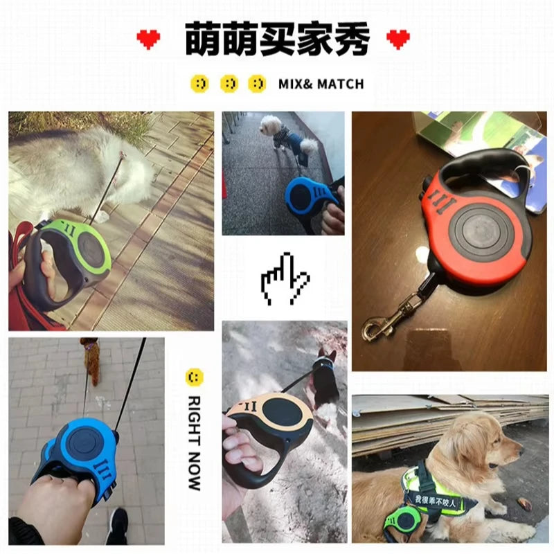 Retractable Nylon Dog Leash 3m / 5m