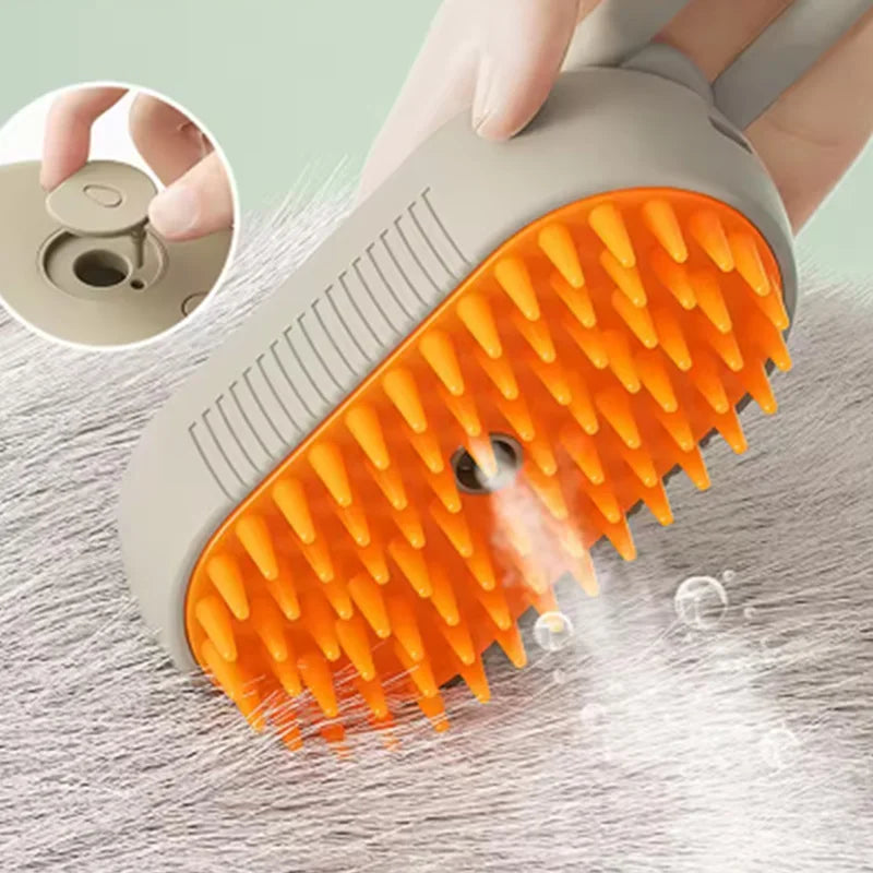 Steam Spray Pet Grooming Brush