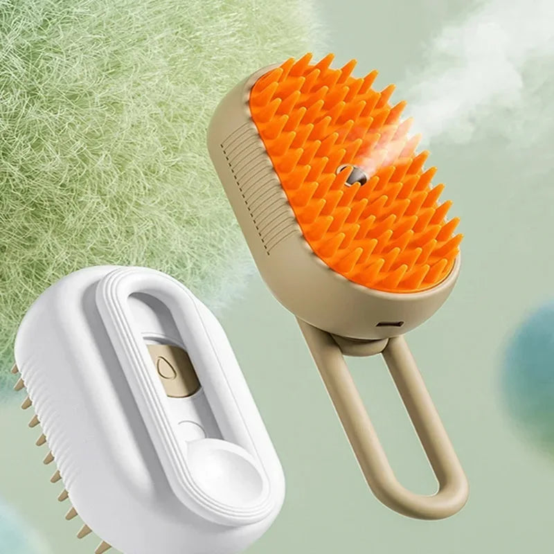 Steam Spray Pet Grooming Brush
