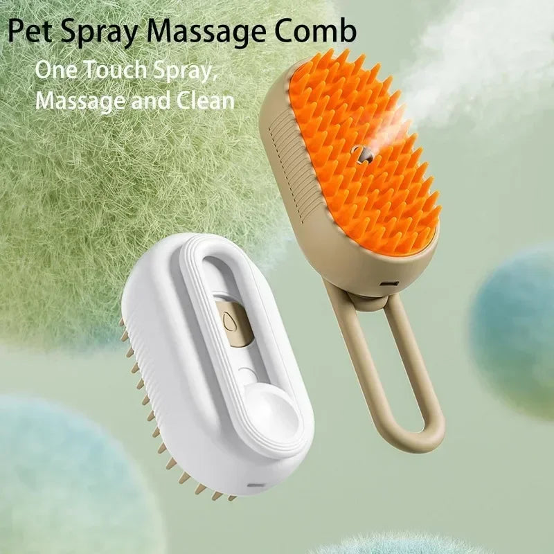 3-in-1 Pet Steam Grooming Brush