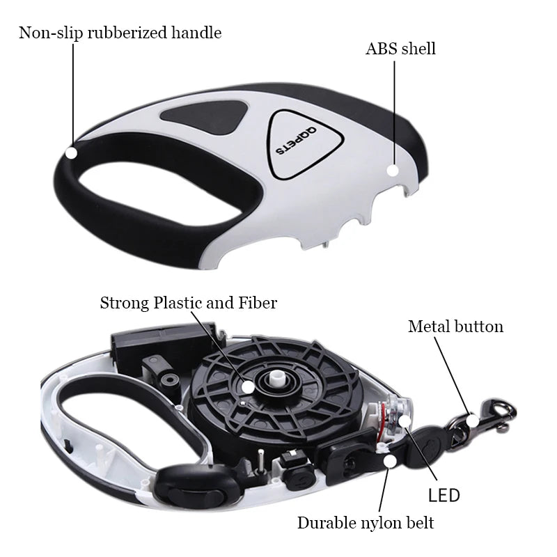 5M LED Retractable Dog Leash