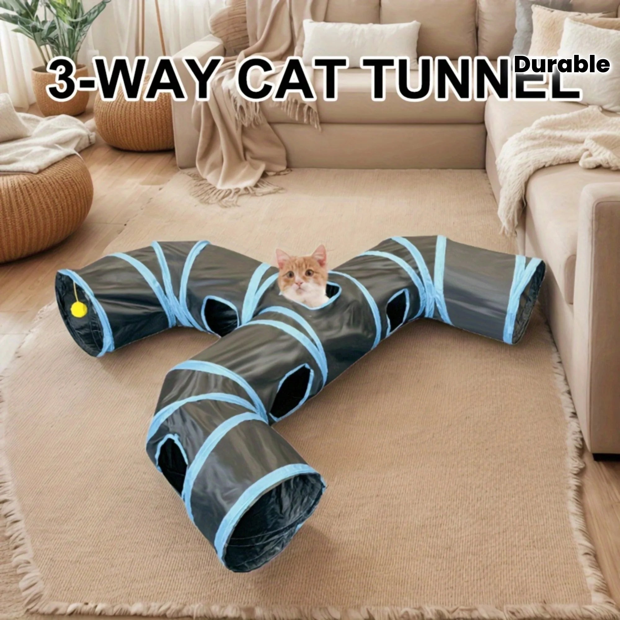3-Way Foldable Cat Tunnel