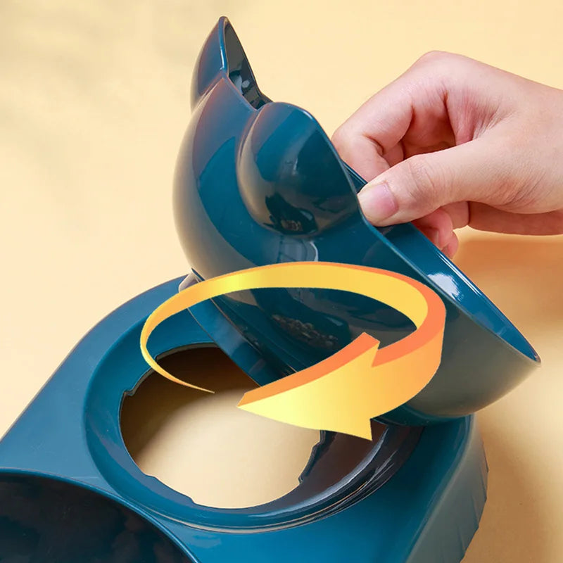 3-in-1 Pet Feeder with Automatic Water Dispenser & Double Bowls