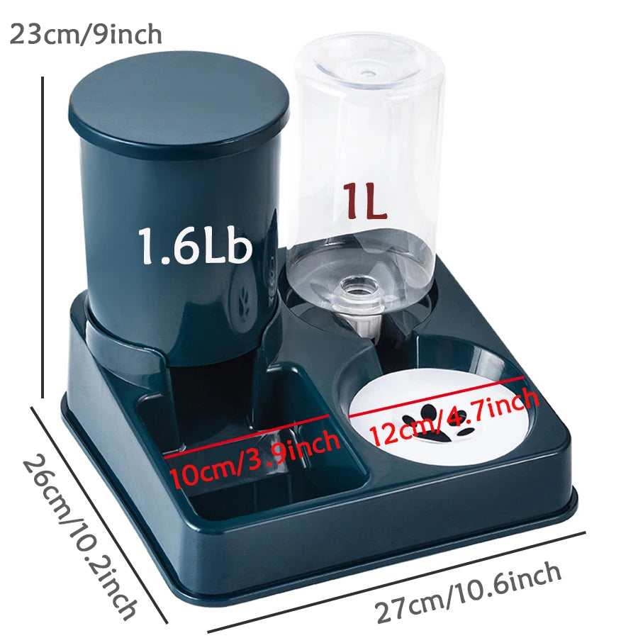 2-in-1 Automatic Pet Feeder & Water Dispenser